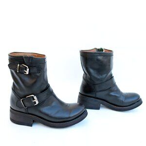 Zigi Girl black ankle buckle strap boots size 5.5